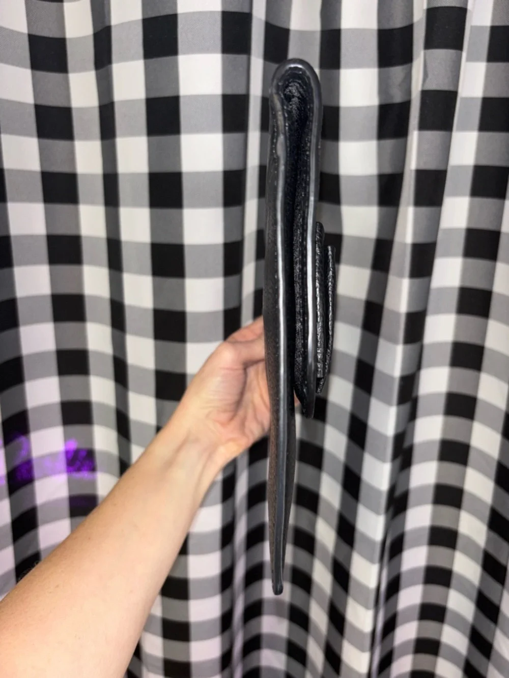 Kate Spade Rosewood Place Milou Black Pebbled Leather Bow Clutch NWOT